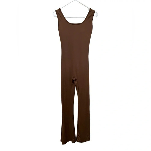 Pants - Women’s athletic brown jumpsuit